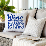 Davey Textual Reversible Indoor/Outdoor Square Pillow