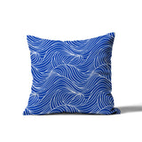 Foxlane Ocean Waves Square Indoor/Outdoor Throw Pillow