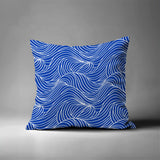 Foxlane Ocean Waves Square Indoor/Outdoor Throw Pillow