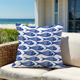 Kieran Fish Square Indoor/Outdoor Throw Pillow