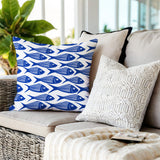 Kieran Fish Square Indoor/Outdoor Throw Pillow