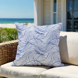 Madden Ocean Waves Square Indoor/Outdoor Throw Pillow