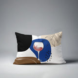 Parson Wine Glass Lumbar Indoor/Outdoor Throw Pillow