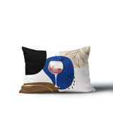 Parson Wine Glass Lumbar Indoor/Outdoor Throw Pillow