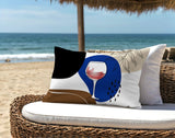 Parson Wine Glass Lumbar Indoor/Outdoor Throw Pillow