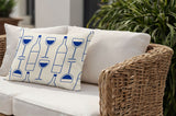 Purcill Wine Glass Lumbar Indoor/Outdoor Throw Pillow