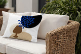 Savon Wine Glass Lumbar Indoor/Outdoor Throw Pillow
