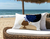 Savon Wine Glass Lumbar Indoor/Outdoor Throw Pillow