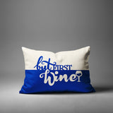 Stevenson But First Lumbar Indoor/Outdoor Throw Pillow