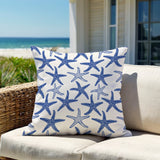Theba Star Fish Square Indoor/Outdoor Throw Pillow