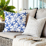 Theba Star Fish Square Indoor/Outdoor Throw Pillow