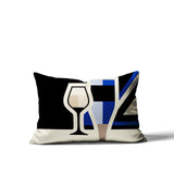Winefield Wine Bottle Lumbar Indoor/Outdoor Throw Pillow