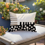Nea Abstract Reversible Indoor/Outdoor Rectangular Pillow
