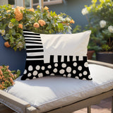 Nea Abstract Reversible Indoor/Outdoor Rectangular Pillow