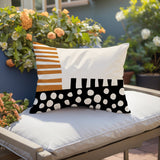 Nea Abstract Reversible Indoor/Outdoor Rectangular Pillow