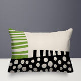 Nea Abstract Reversible Indoor/Outdoor Rectangular Pillow