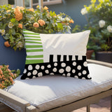 Nea Abstract Reversible Indoor/Outdoor Rectangular Pillow
