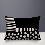 Nea Abstract Reversible Indoor/Outdoor Rectangular Pillow