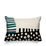 Nea Abstract Reversible Indoor/Outdoor Rectangular Pillow
