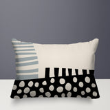 Nea Abstract Reversible Indoor/Outdoor Rectangular Pillow