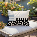 Nea Abstract Reversible Indoor/Outdoor Rectangular Pillow