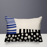 Nea Abstract Reversible Indoor/Outdoor Rectangular Pillow