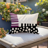 Nea Abstract Reversible Indoor/Outdoor Rectangular Pillow