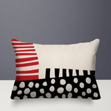 Nea Abstract Reversible Indoor/Outdoor Rectangular Pillow