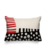 Nea Abstract Reversible Indoor/Outdoor Rectangular Pillow