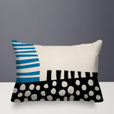 Nea Abstract Reversible Indoor/Outdoor Rectangular Pillow