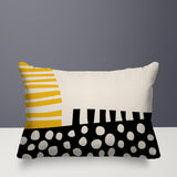 Nea Abstract Reversible Indoor/Outdoor Rectangular Pillow