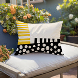 Nea Abstract Reversible Indoor/Outdoor Rectangular Pillow