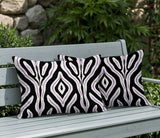 Niels Zebra Print Indoor/Outdoor Reversible Rectangular Pillow