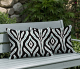 Niels Zebra Print Indoor/Outdoor Reversible Rectangular Pillow