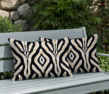 Niels Zebra Print Indoor/Outdoor Reversible Rectangular Pillow
