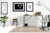 Nimo low pile chair mat in Beige