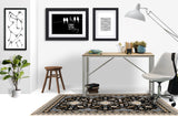 Nimo low pile chair mat in Black