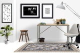 Nimo low pile chair mat in Grey