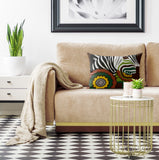 Nobi Microsuede Lumbar Throw Pillow in White; Black; Brown; Yellow; Green - Size 20x14