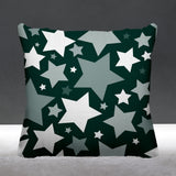 Noel Stars Geometric Reversible Indoor/Outdoor Square Pillow
