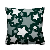 Noel Stars Geometric Reversible Indoor/Outdoor Square Pillow