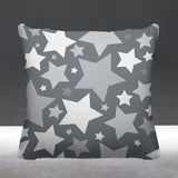 Noel Stars Geometric Reversible Indoor/Outdoor Square Pillow