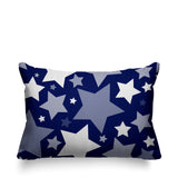 Noel Stars Geometric Reversible Indoor/Outdoor Rectangular Pillow