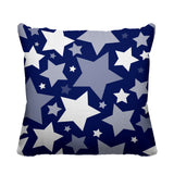 Noel Stars Geometric Reversible Indoor/Outdoor Square Pillow