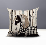 Noko Horse Reversible Indoor/Outdoor Square Pillow