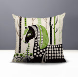 Noko Horse Reversible Indoor/Outdoor Square Pillow