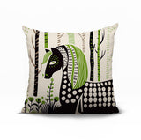 Noko Horse Reversible Indoor/Outdoor Square Pillow