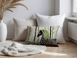 Noko Horse Reversible Indoor/Outdoor Lumbar Pillow in Chartreuse - Size 25x18