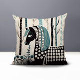 Noko Horse Reversible Indoor/Outdoor Square Pillow