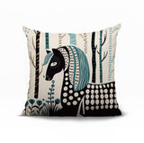 Noko Horse Reversible Indoor/Outdoor Square Pillow